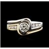 Image 1 : 14KT Two-Tone 0.56ctw Diamond Ring