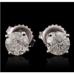 14KT White Gold 1.35ctw Diamond Stud Earrings