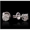 Image 2 : 14KT White Gold 1.35ctw Diamond Stud Earrings