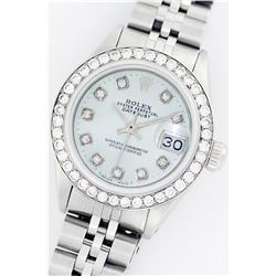 Rolex Stainless Steel 1.00ctw Diamond DateJust Ladies Watch