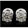 Image 1 : 14KT White Gold 0.94ctw Diamond Solitaire Earrings