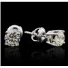 Image 2 : 14KT White Gold 0.94ctw Diamond Solitaire Earrings
