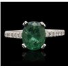Image 1 : 14KT White Gold 2.32ct Emerald and Diamond Ring