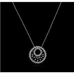 14KT White Gold 2.60ctw Diamond Pendant With Chain