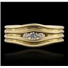 Image 1 : 14KT Yellow Gold 0.15ctw Diamond Ring