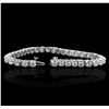 Image 3 : 14KT White Gold 7.60ctw Diamond Tennis  Bracelet