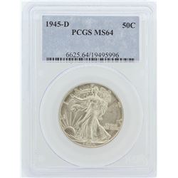 1945-D PCGS MS64 Liberty Walking Half Dollar