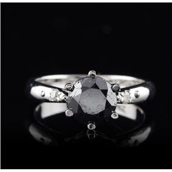 14KT White Gold 1.50ct Black Diamond Ring