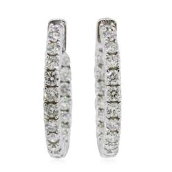 14KT White Gold 2.17ctw Diamond Earrings