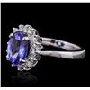 Image 2 : 14KT White Gold 2.37ct Tanzanite and Diamond Ring