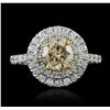 14KT White Gold 1.61ctw Diamond Ring