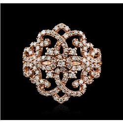 14KT Rose Gold 1.10ctw Diamond Ring