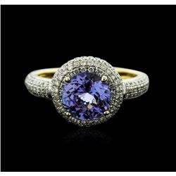 14KT White Gold 2.23ct Tanzanite and Diamond Ring