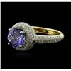 Image 2 : 14KT White Gold 2.23ct Tanzanite and Diamond Ring