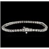 Image 2 : 14KT White Gold 4.80ctw Diamond Tennis Bracelet