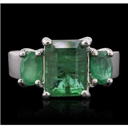 14KT White Gold 4.12ct Emerald Ring