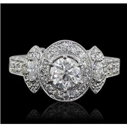 18KT White Gold GIA Certified 2.01ctw Diamond Ring