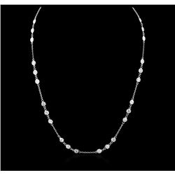 14KT White Gold 2.96ctw Diamond Necklace