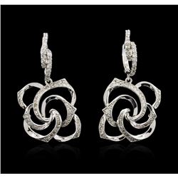 14KT White Gold 0.99ctw Diamond Earrings