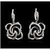 Image 1 : 14KT White Gold 0.99ctw Diamond Earrings