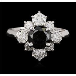 14KT White Gold 2.56ctw Black Diamond Ring