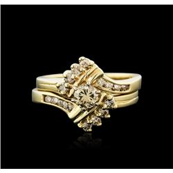 14KT Yellow Gold 0.70ctw Diamond Wedding Ring Set