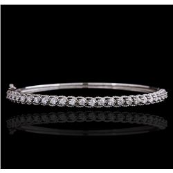 14KT White Gold 1.11ctw Diamond Bangle