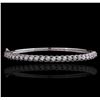Image 1 : 14KT White Gold 1.11ctw Diamond Bangle