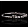 Image 2 : 14KT White Gold 1.11ctw Diamond Bangle