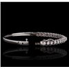 Image 3 : 14KT White Gold 1.11ctw Diamond Bangle