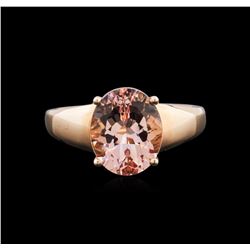 14KT Rose Gold 3.94ct Morganite Ring