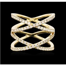 14KT Yellow Gold 0.91ctw Diamond Ring