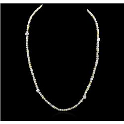 14KT White Gold 51.57ctw Rough Diamond Necklace