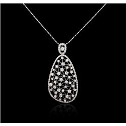 14KT White Gold 1.84ctw Diamond Pendant With Chain