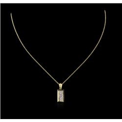 14KT Yellow Gold 1.50ctw Diamond Pendant With Chain