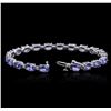 Image 3 : 14KT White Gold 13.40ctw Tanzanite and Diamond Bracelet