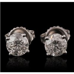 14KT White Gold 1.31ctw Diamond Stud Earrings