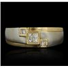 Image 1 : 14KT Yellow and White Gold 0.22ctw Diamond Ring