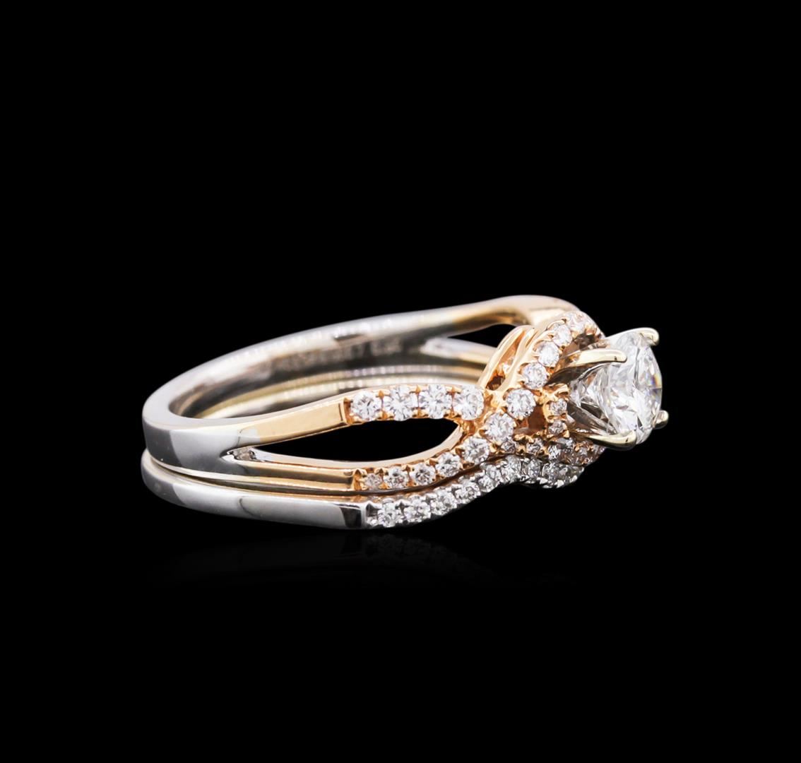1.06ctw Diamond Wedding Ring Set 18KT TwoTone Gold