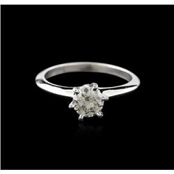 14KT White Gold 0.75ct Round Cut Diamond Solitaire Ring