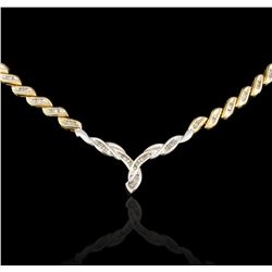 14KT White and Yellow Gold 8.84ctw Diamond Necklace