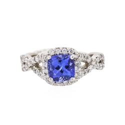 14KT White Gold 1.62ct Tanzanite and Diamond Ring