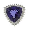 Image 1 : 14KT White Gold GIA Certified 17.35ct Tanzanite and Diamond Ring