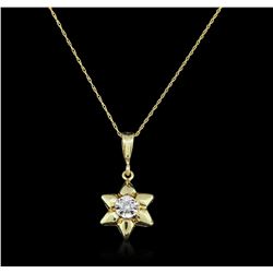 14KT Two-Tone Gold 0.10ctw Diamond Pendant