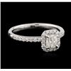 Image 2 : 14KT White Gold 0.61ctw Diamond Ring