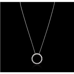 14KT White Gold 1.69ctw Diamond Pendant With Chain