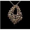 Image 2 : 14KT White Gold 3.03ctw Fancy Brown Diamond Pendant With Chain