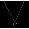 Image 1 : 14KT Yellow Gold 26.18ct Smokey Topaz and Diamond Pendant With Chain