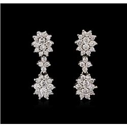 2.25ctw Diamond Earrings - 18KT White Gold