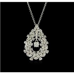 14KT White Gold 1.67ctw Diamond Pendant With Chain